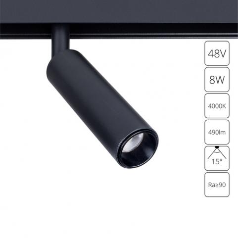 Магнитный трековый светильник Arte Lamp Linea 4000К A4660PL-1BK