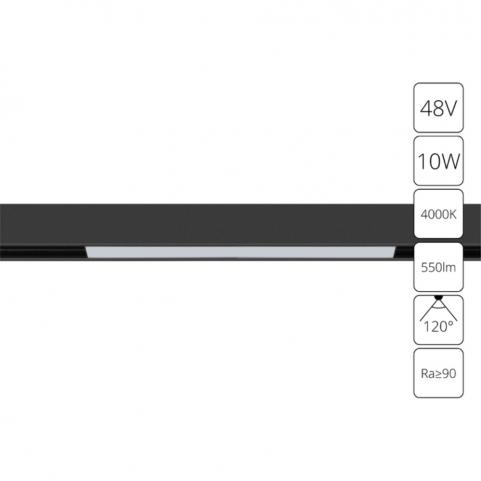 Магнитный трековый светильник Arte Lamp Linea 4000К A4662PL-1BK
