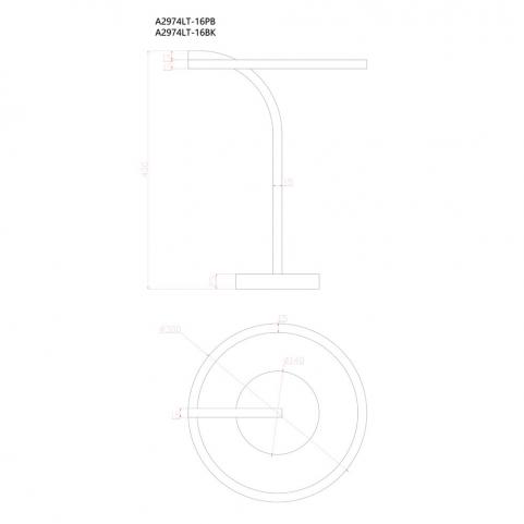 Настольный светильник Arte Lamp Enigma A2974LT-16PB