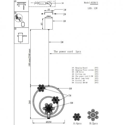 Подвесной светильник Newport Taisia 8330/S
