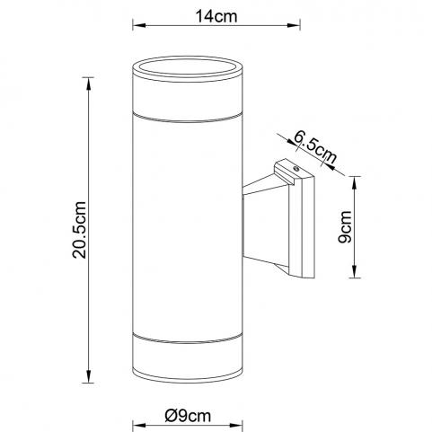 Настенный уличный светильник Arte Lamp Piautos  A1913AL-2BK