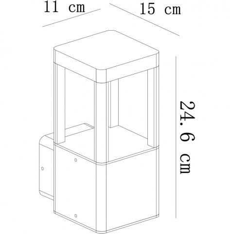 Настенный уличный светильник Arte Lamp Pherkad A2726AL-1BK