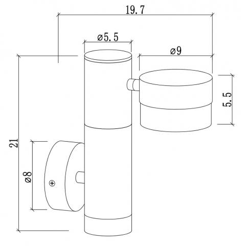 Настенный уличный светильник Arte Lamp Budapest A2362AL-2BK