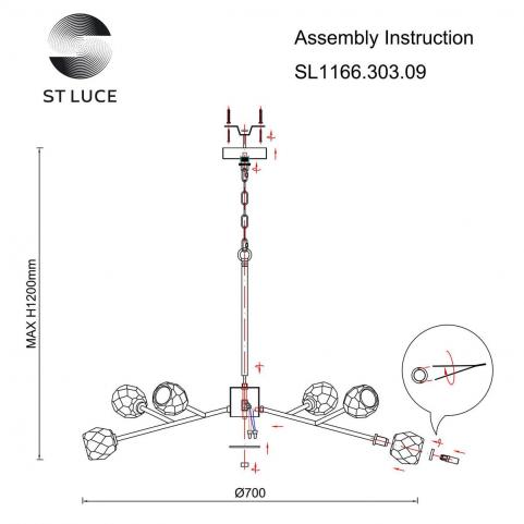ST Luce Подвесной светильник ST-Luce Romano SL1166.303.09