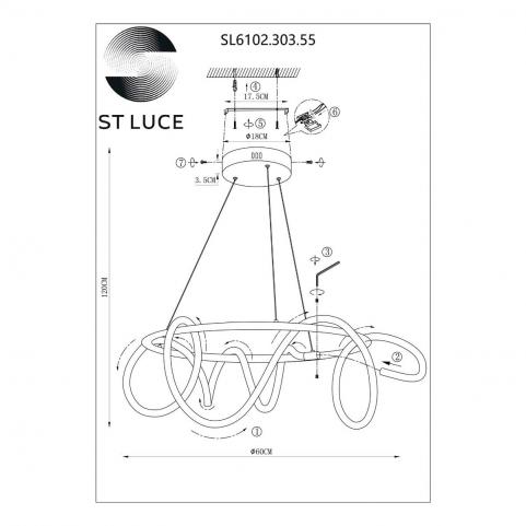 ST Luce Подвесной светильник ST-Luce Sagrato SL6102.303.55