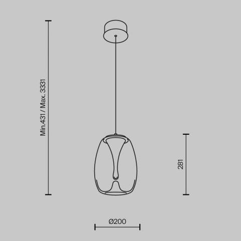 Подвесной светильник Maytoni Splash  MOD282PL-L8G3K