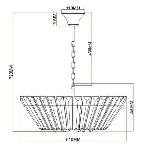 Светильник подвесной Arte Lamp Florizel A1072SP-6AB