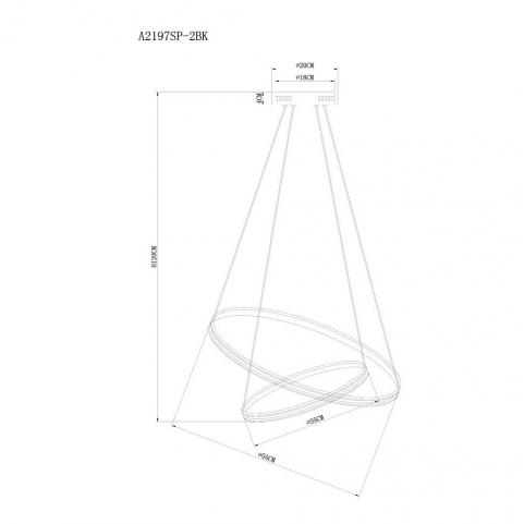 Светильник подвесной Arte Lamp Frodo A2197SP-2BK