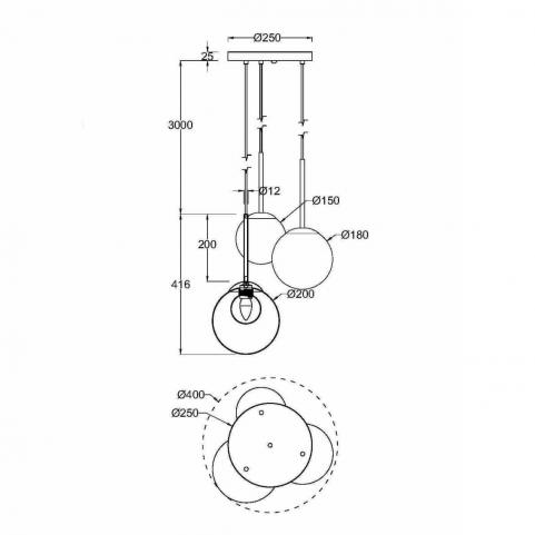 Подвесной светильник Maytoni Basic form MOD521PL-03G