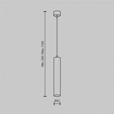Подвесной светильник Maytoni Focus LED 4000K P072PL-L12B4K-1