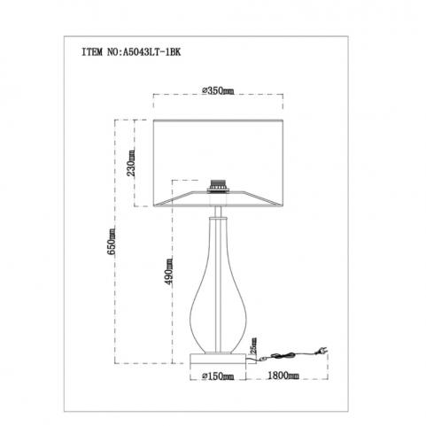 Настольный светильник Arte Lamp Naos A5043LT-1BK