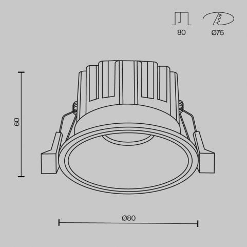 Точечный светильник Maytoni Technical Downlight 3000K Round DL058-12W3K-W