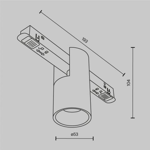 Трековый светильник Maytoni Technical Exility 2700-6000K Dim Smart Alfa TR122-4-7W-DS-BS