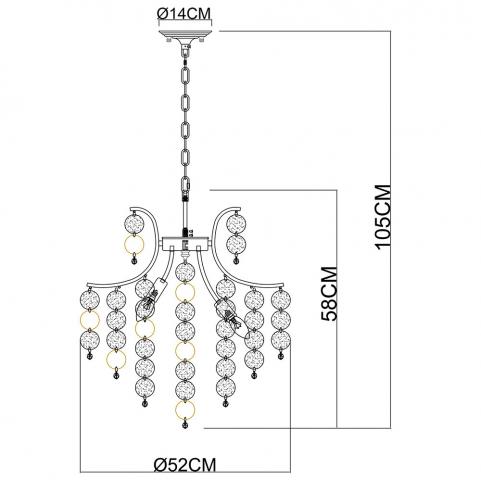 Светильник подвесной Arte Lamp Pipirima A4089LM-6AB